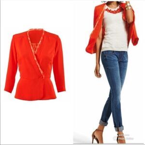New CAbi Jane Grenadine Chiffon Crossover Jacket #216 Size 4